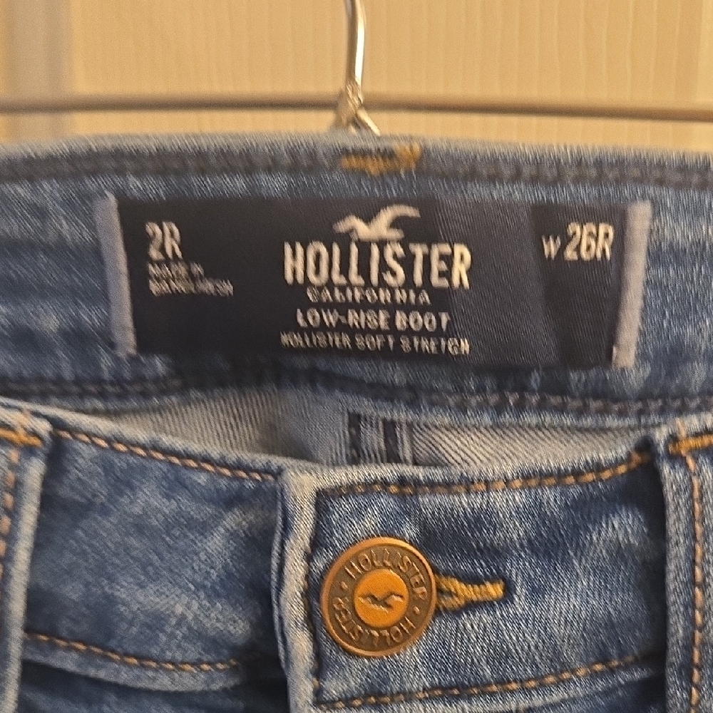 Hollister Low-Rise Boot Women's Blue Jeans Sz 2R - Picture 2 of 4